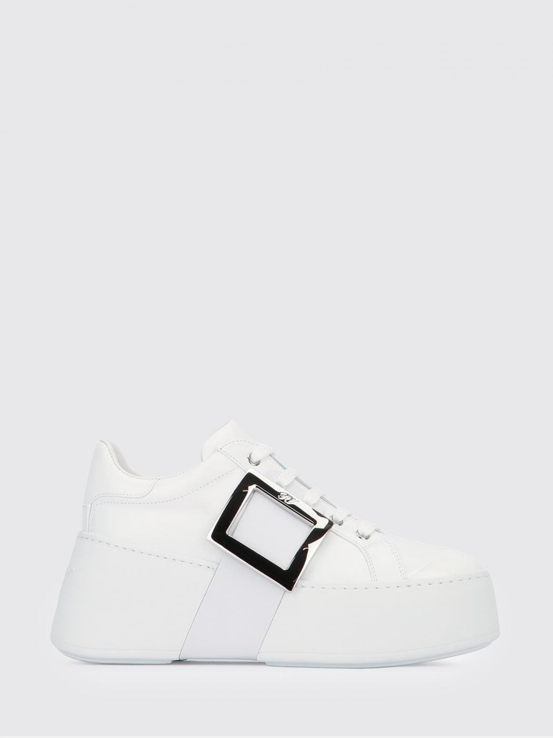 Roger Vivier Viv' Skate Leather Sneakers