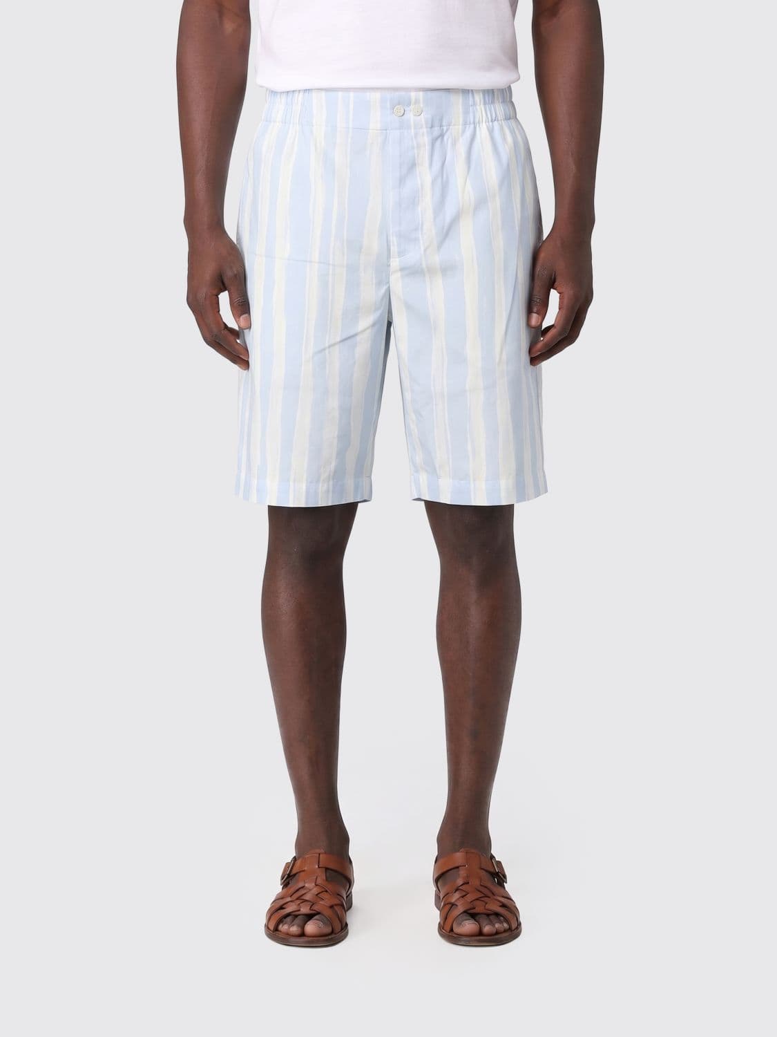 Jacquemus Striped Linen Blend Shorts