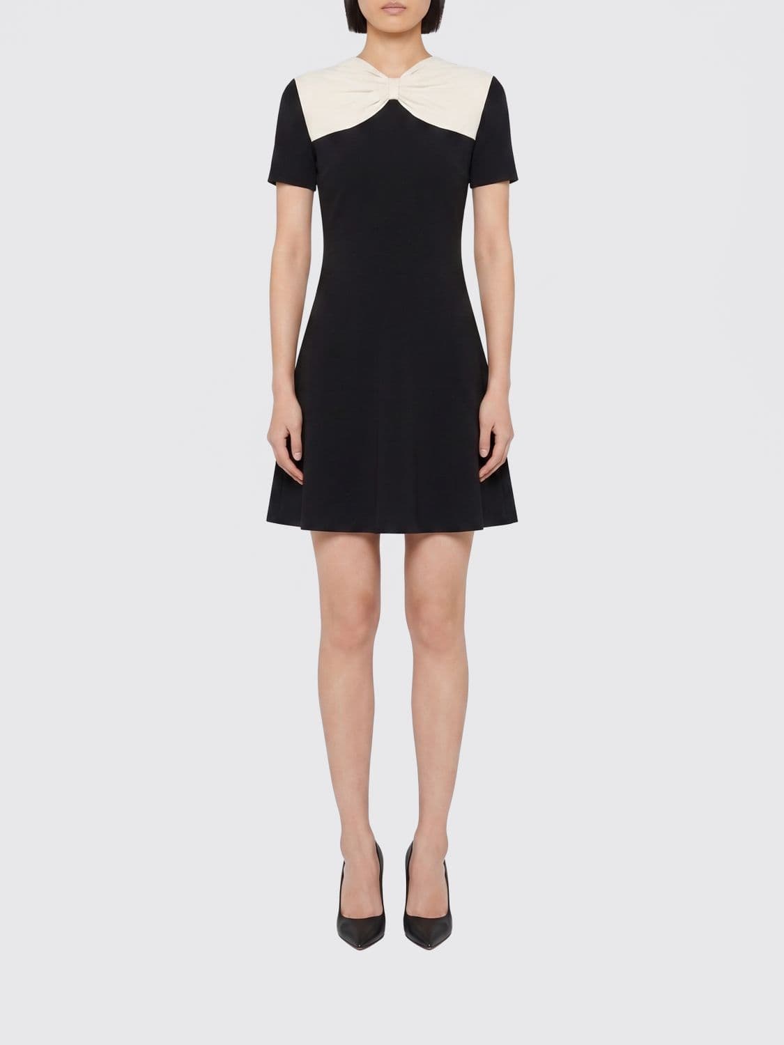 Valentino Viscose Blend Mini Dress with Bow