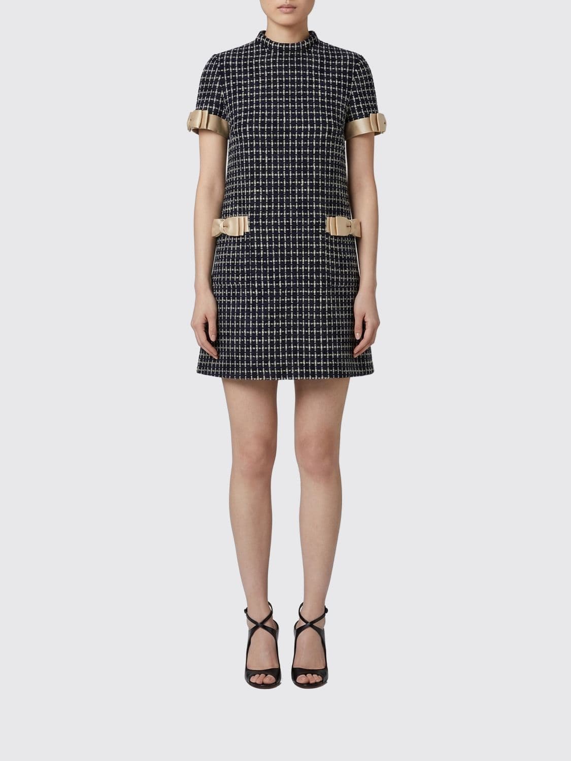 Valentino Virgin Wool and Cotton Dress with Bows