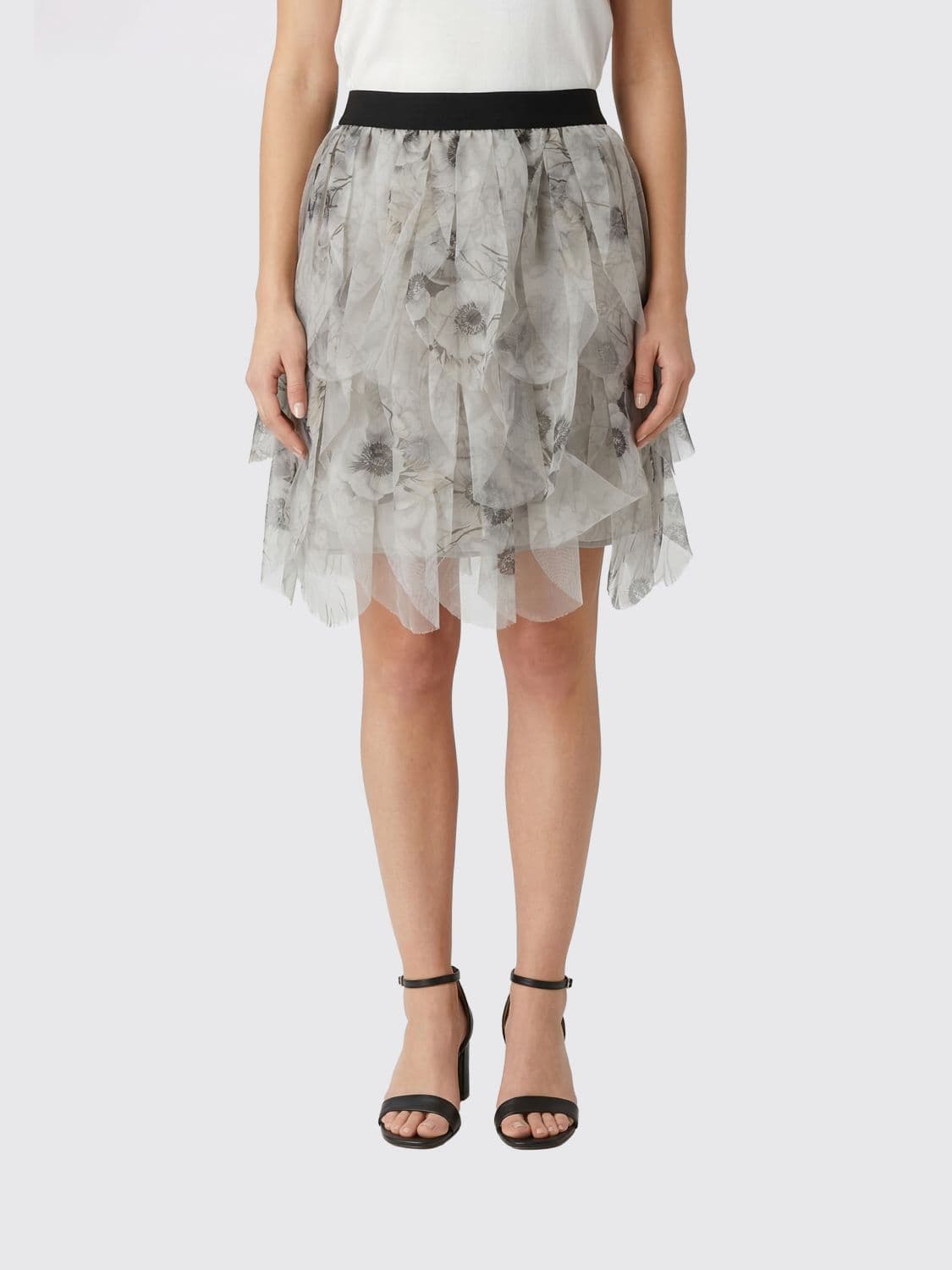 Max Mara Floral Print Silk Mini Skirt