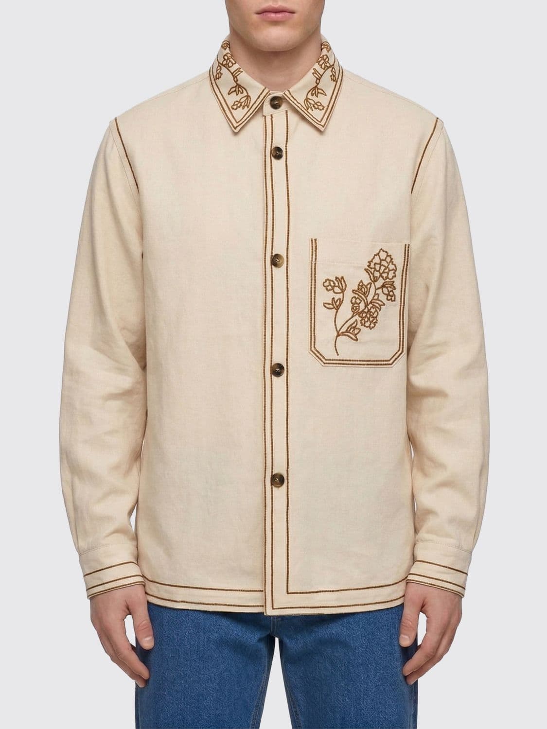Isabel Marant Embroidered Cotton Rudy Overshirt