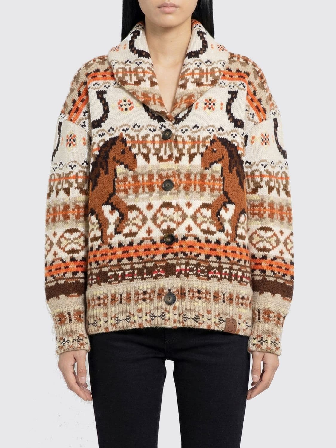 Stella Mccartney Jacquard Virgin Wool Cardigan