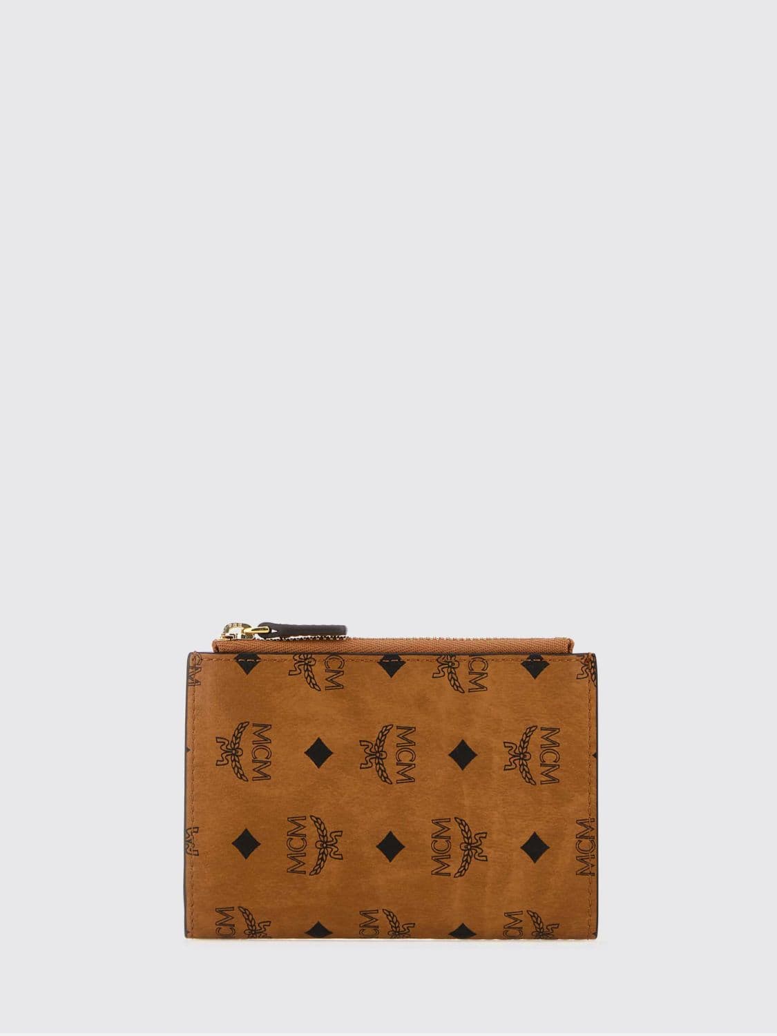Mcm Wallet In Coated Cotton With All-Over Logo