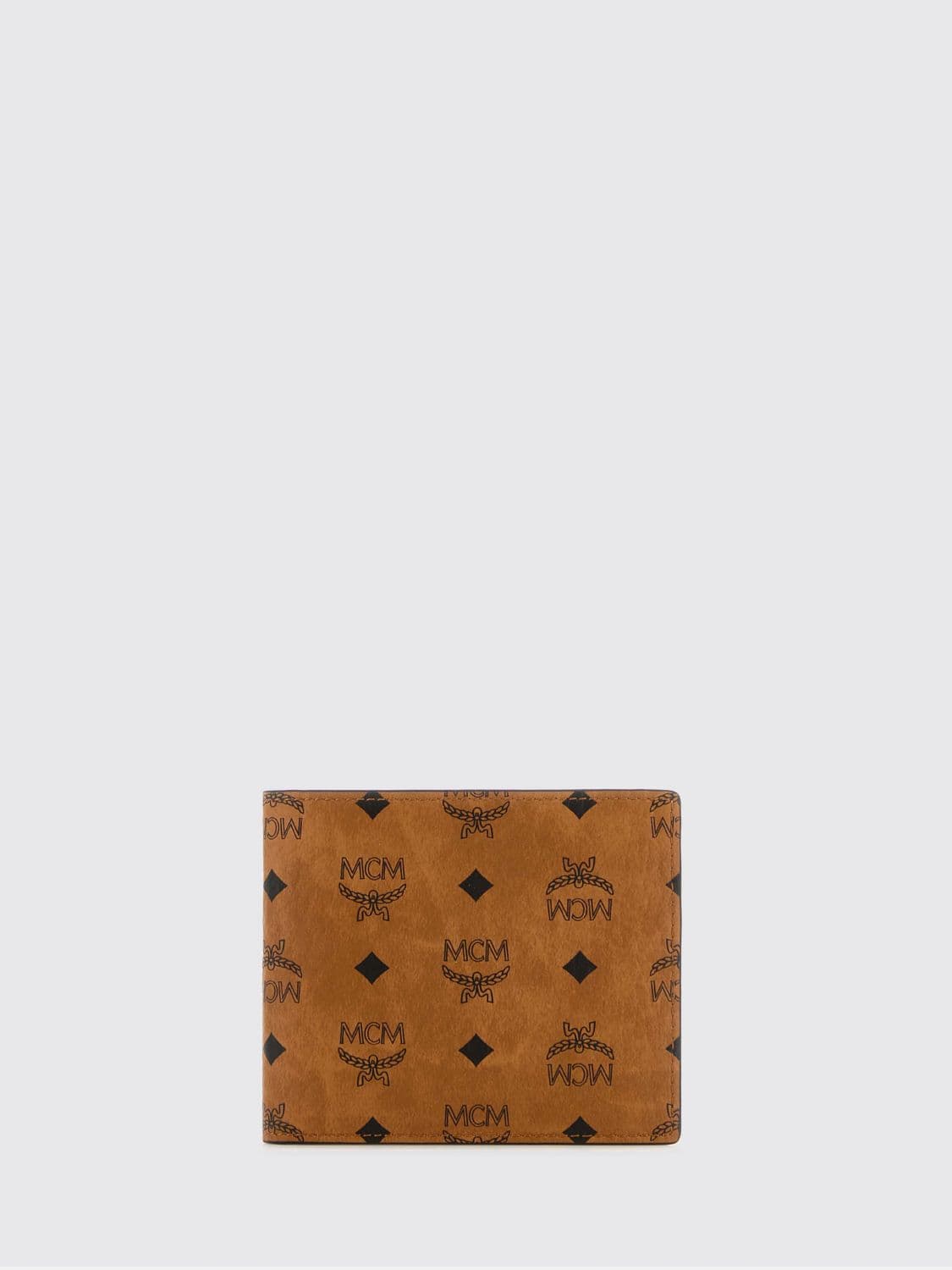 Mcm Wallet In Coated Cotton With All-Over Logo
