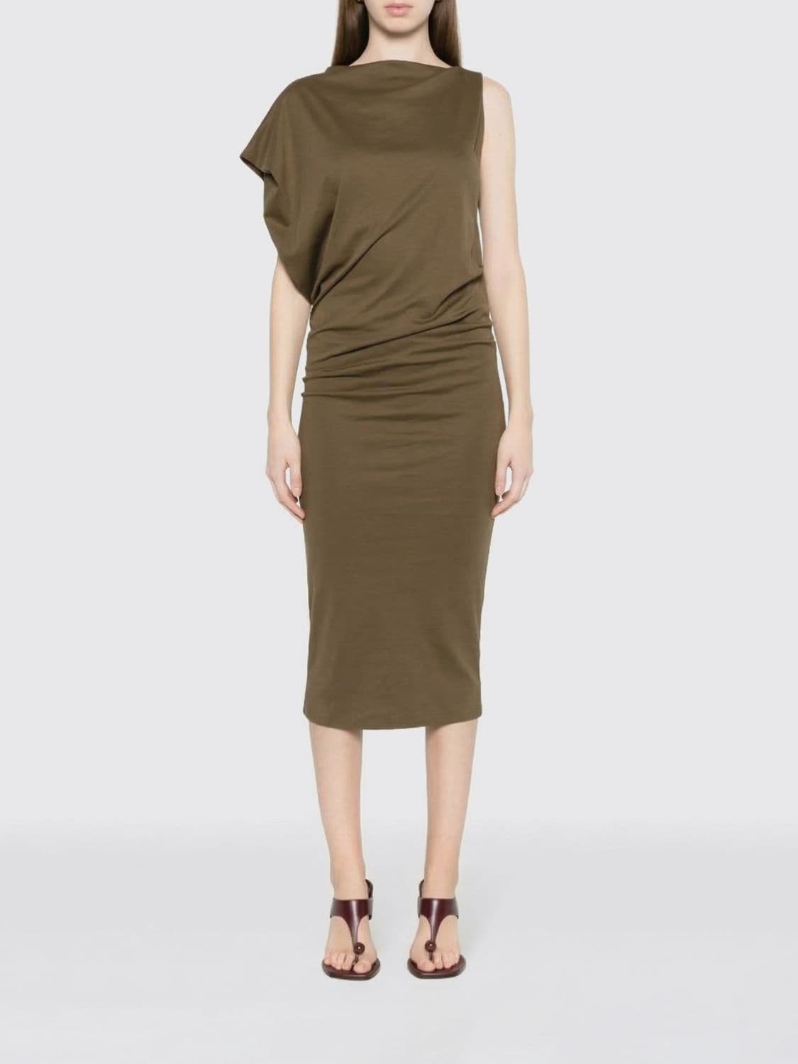 Jacquemus Cotton And Silk Midi Dress