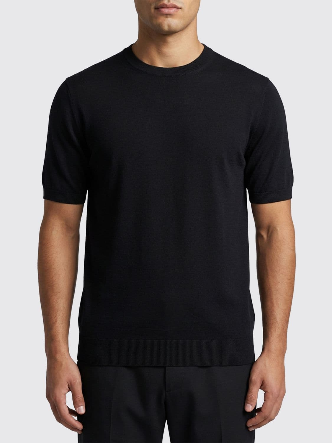 Fedeli Basic Cotton Crew Neck Knit