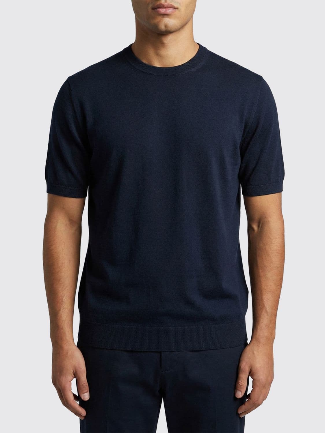 Fedeli Basic Cotton Crew Neck Knit