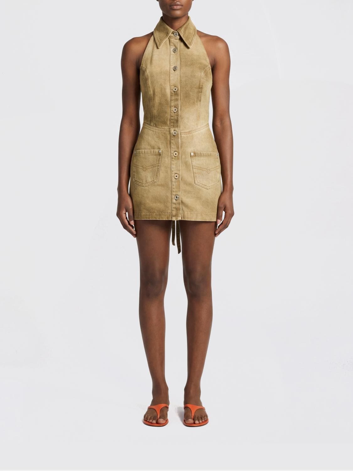 Blumarine Cotton Denim Mini Dress