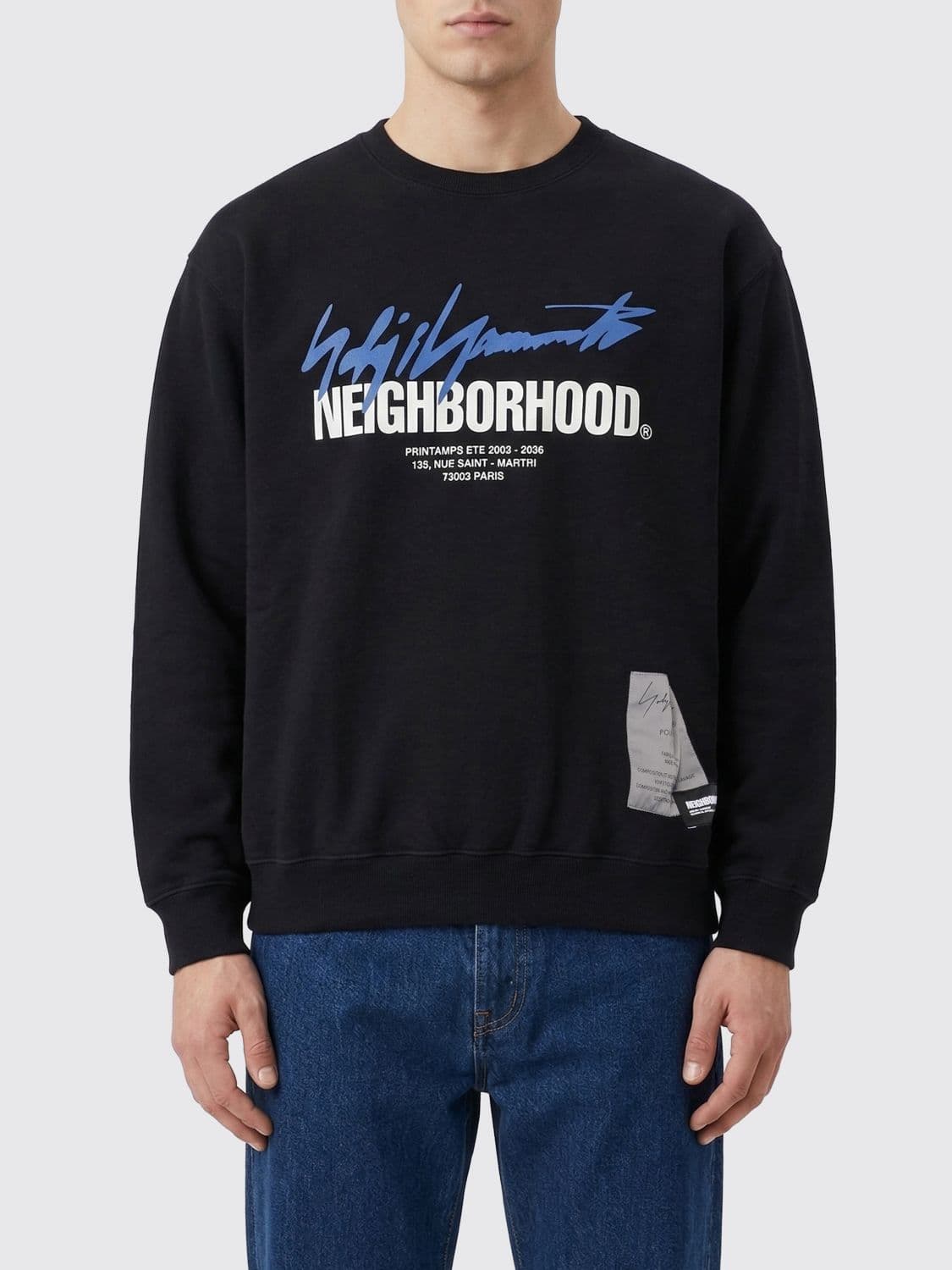 Yohji Yamamoto Neighborhood x Printed Cotton Sweatshirt