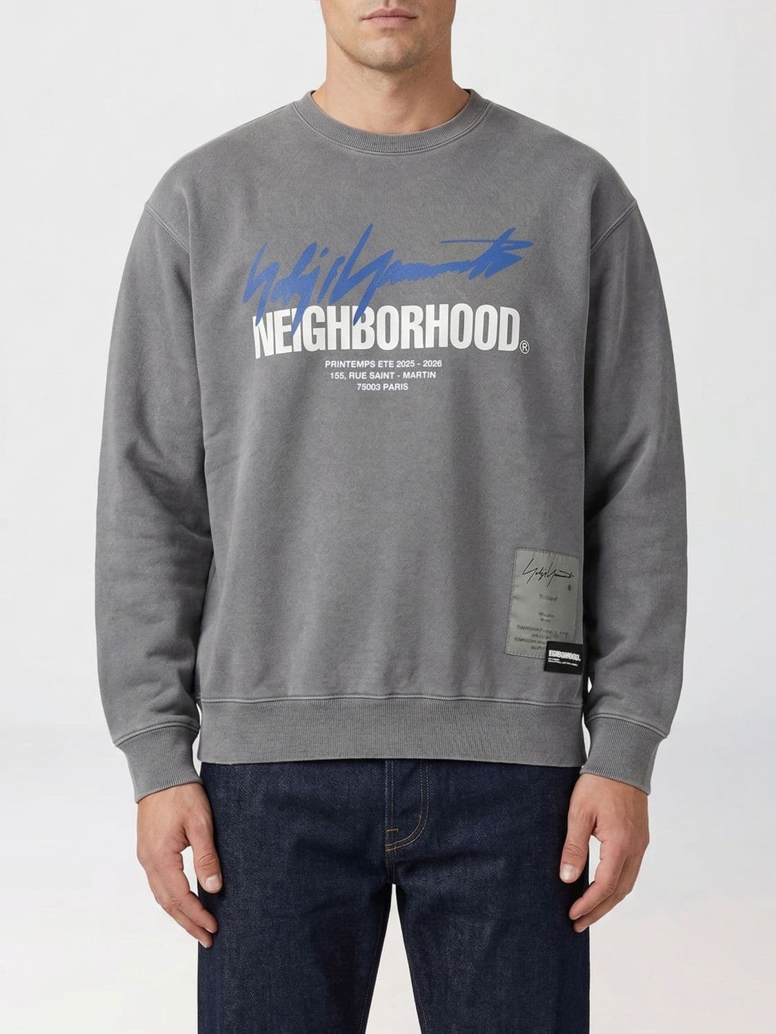 Yohji Yamamoto Neighborhood x Printed Cotton Sweatshirt