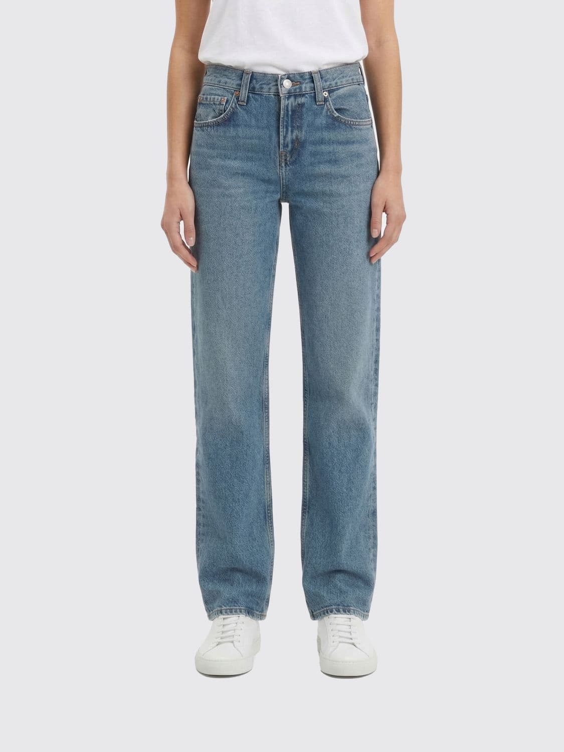 Agolde Recycled Cotton Denim Straight Jeans