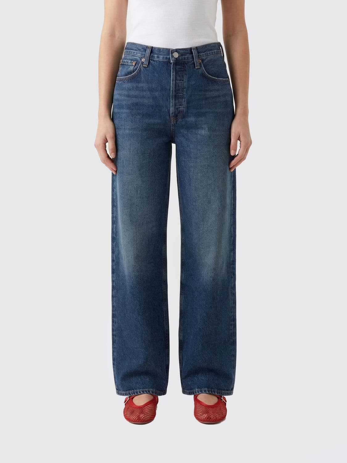 Agolde Wide-leg Denim Jeans