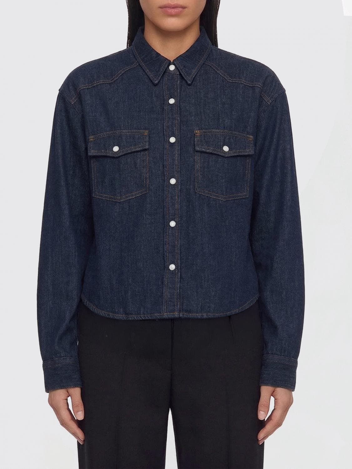 Khaite Cotton Denim Casual Shirt · S