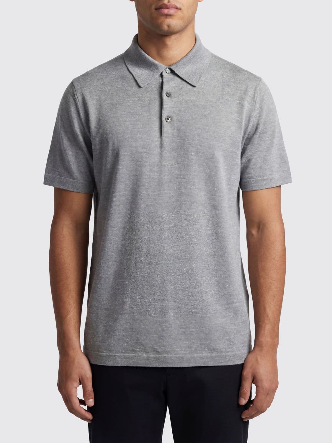 Brioni Cashmere Silk and Linen Polo Shirt