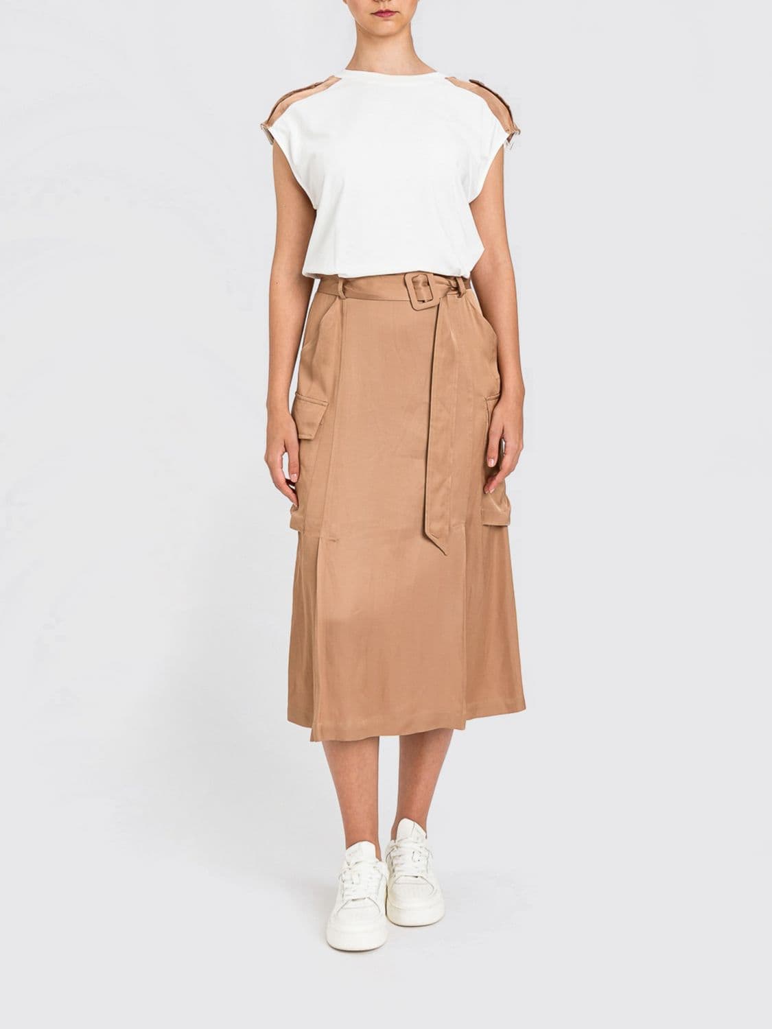 Twinset U & b Viscose And Cotton Cargo Dress