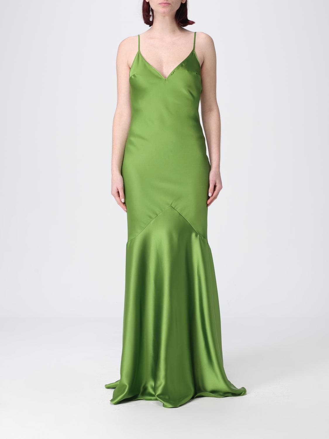 Elisabetta Franchi Satin Long Dress · 42