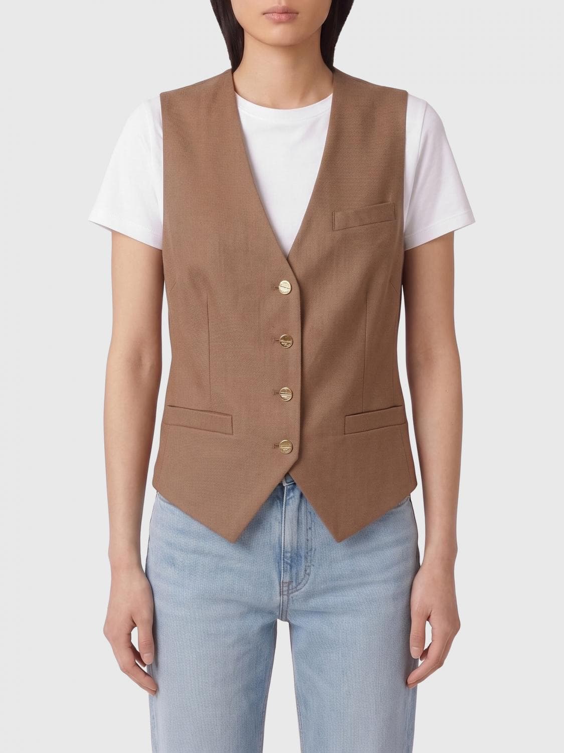 Elisabetta Franchi Linen Blend Vest