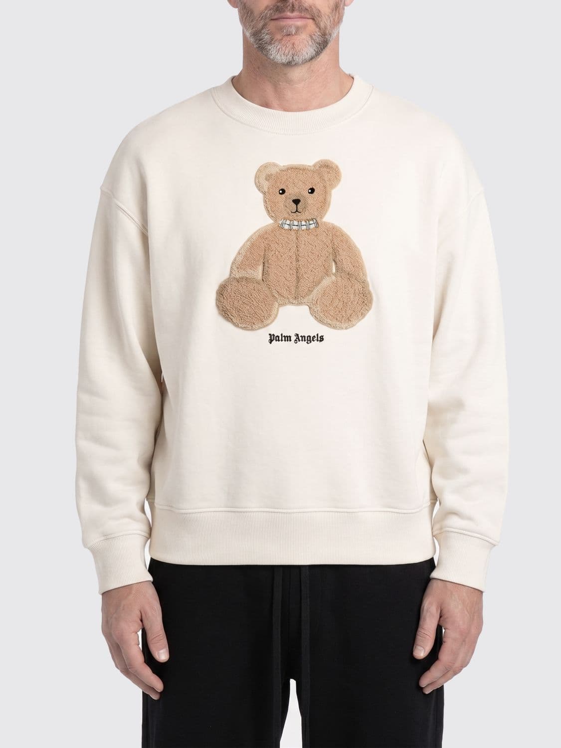 Palm Angels Teddy Bear Cotton Sweatshirt with Embroidery