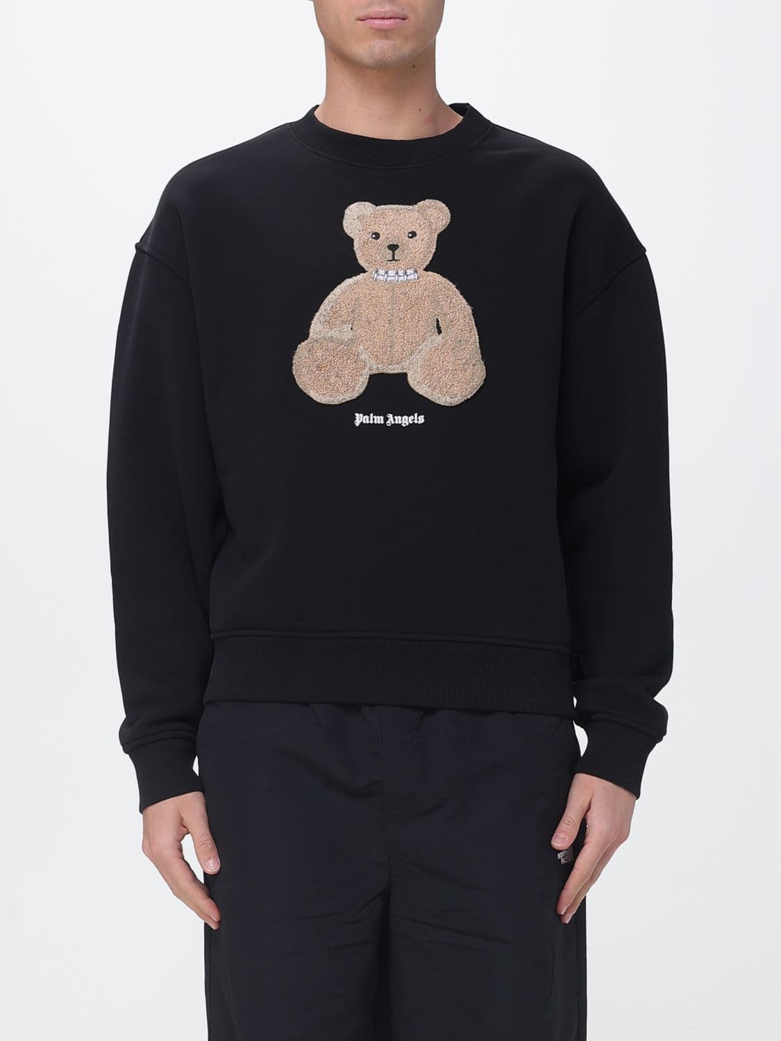 Palm Angels Teddy Bear Cotton Sweatshirt with Embroidery