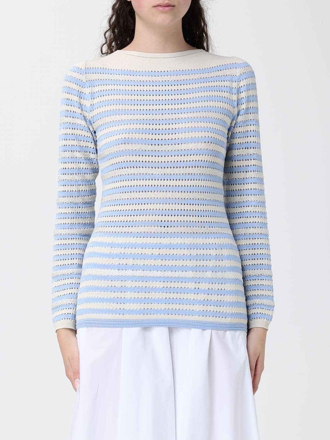 Fabiana Filippi Striped Cotton Knit Top