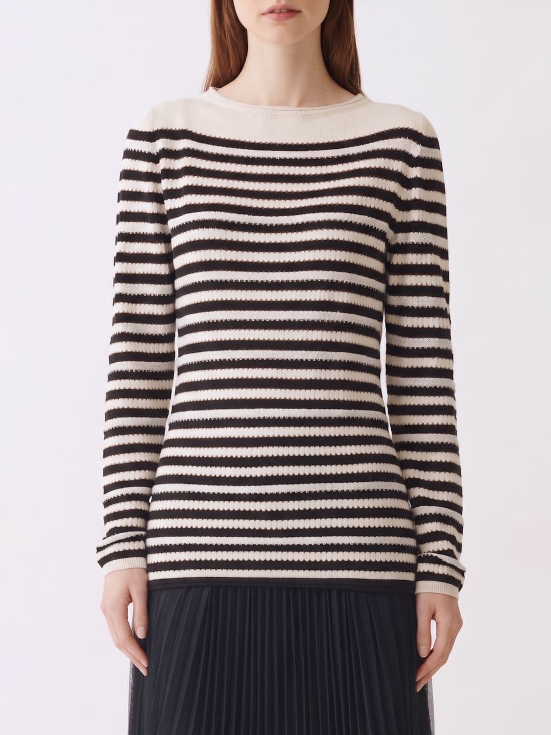 Fabiana Filippi Striped Cotton Knit Top