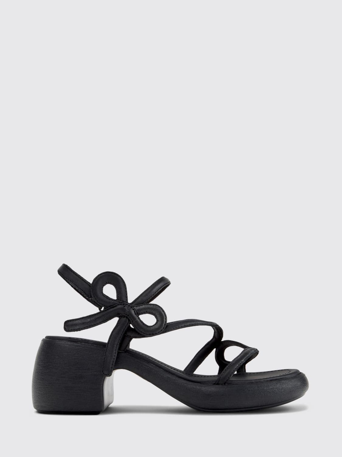 Camper Twins Leather Sandals with Bow
