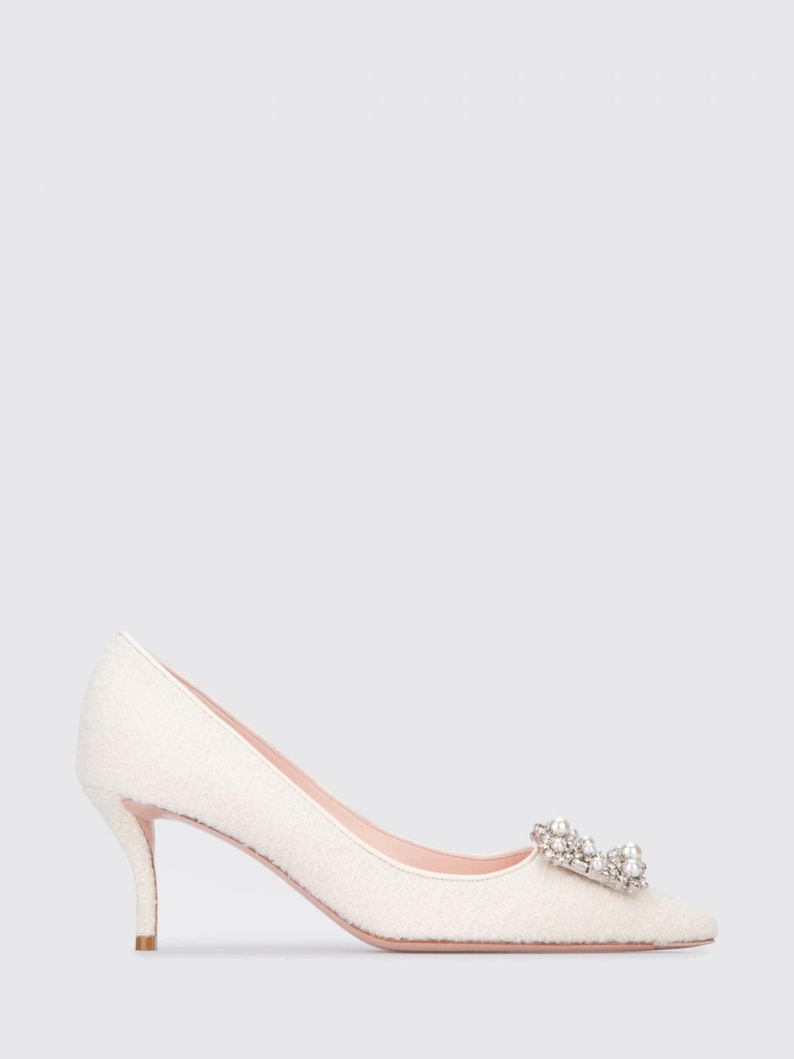 Roger Vivier Tweed Pumps with Jewel Buckle