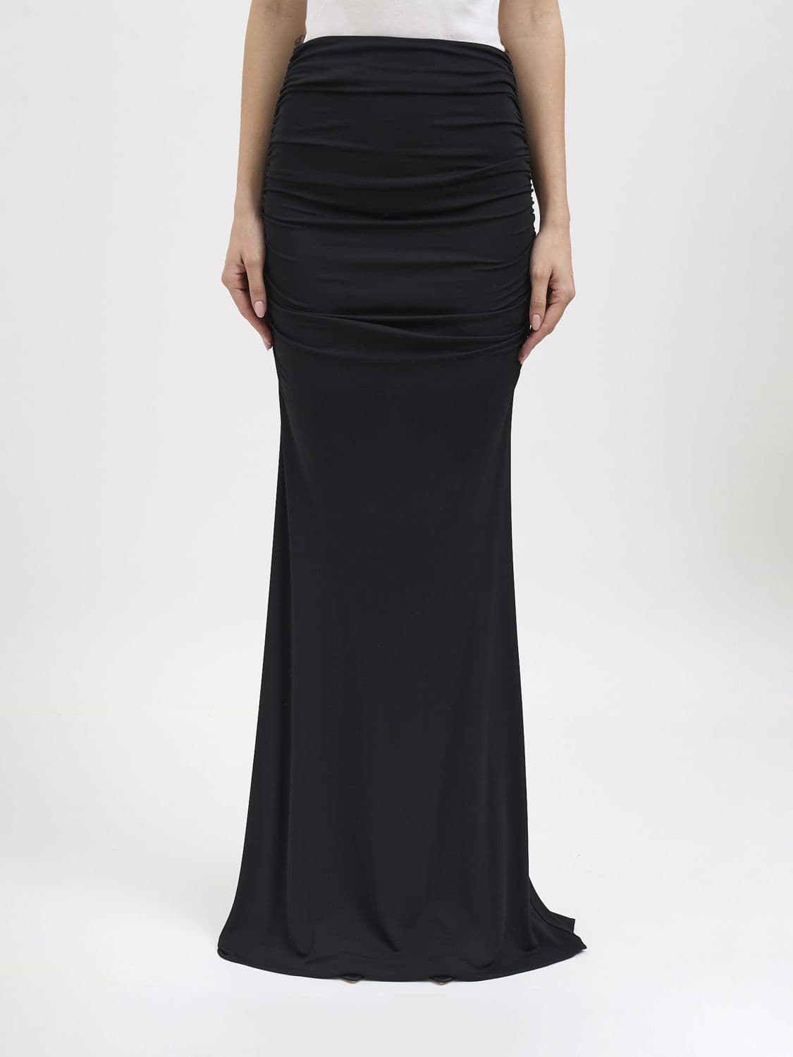 Elisabetta Franchi Long Skirt in Stretch Viscose