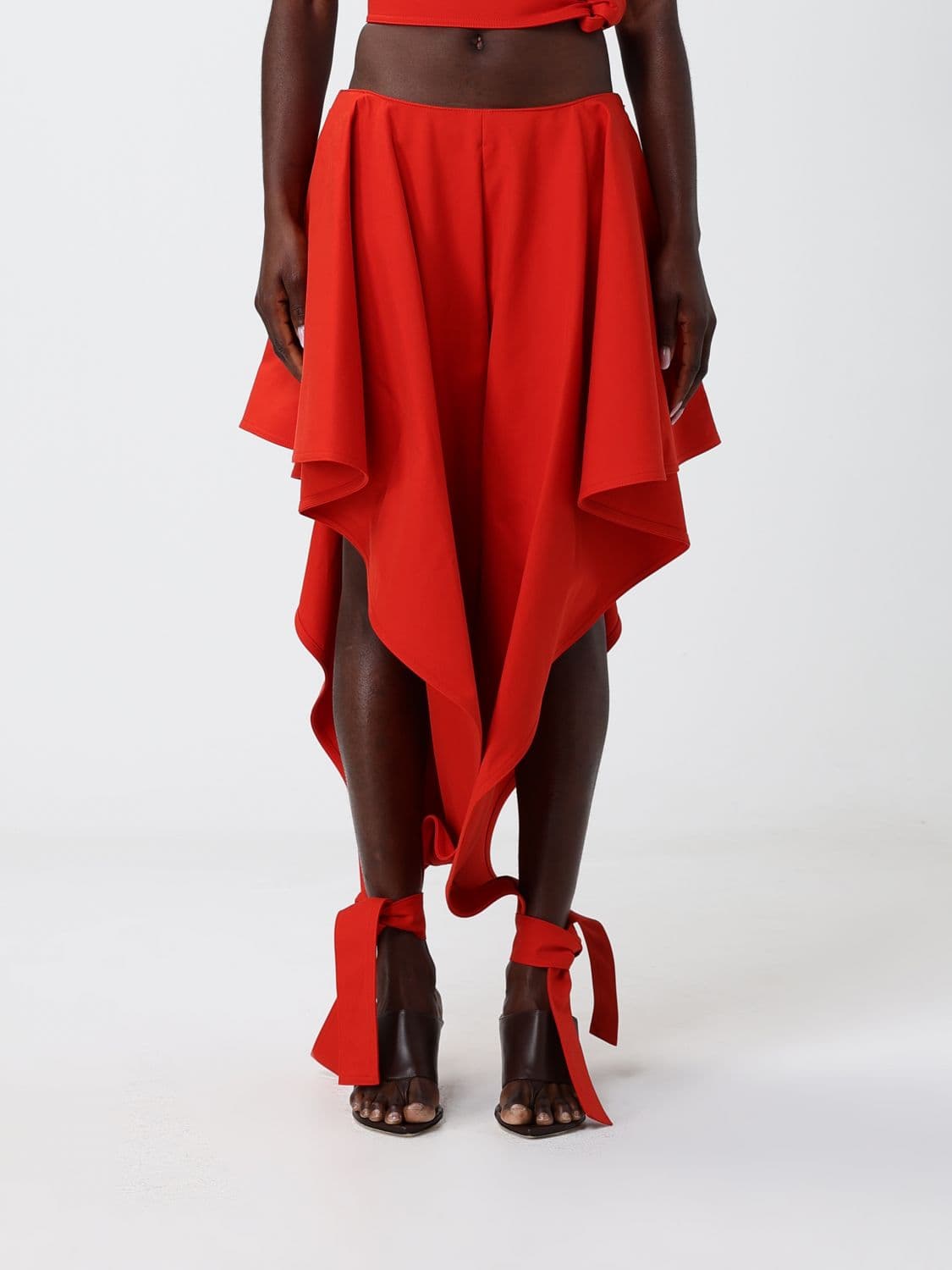Alaïa Asymmetric Cotton Trousers