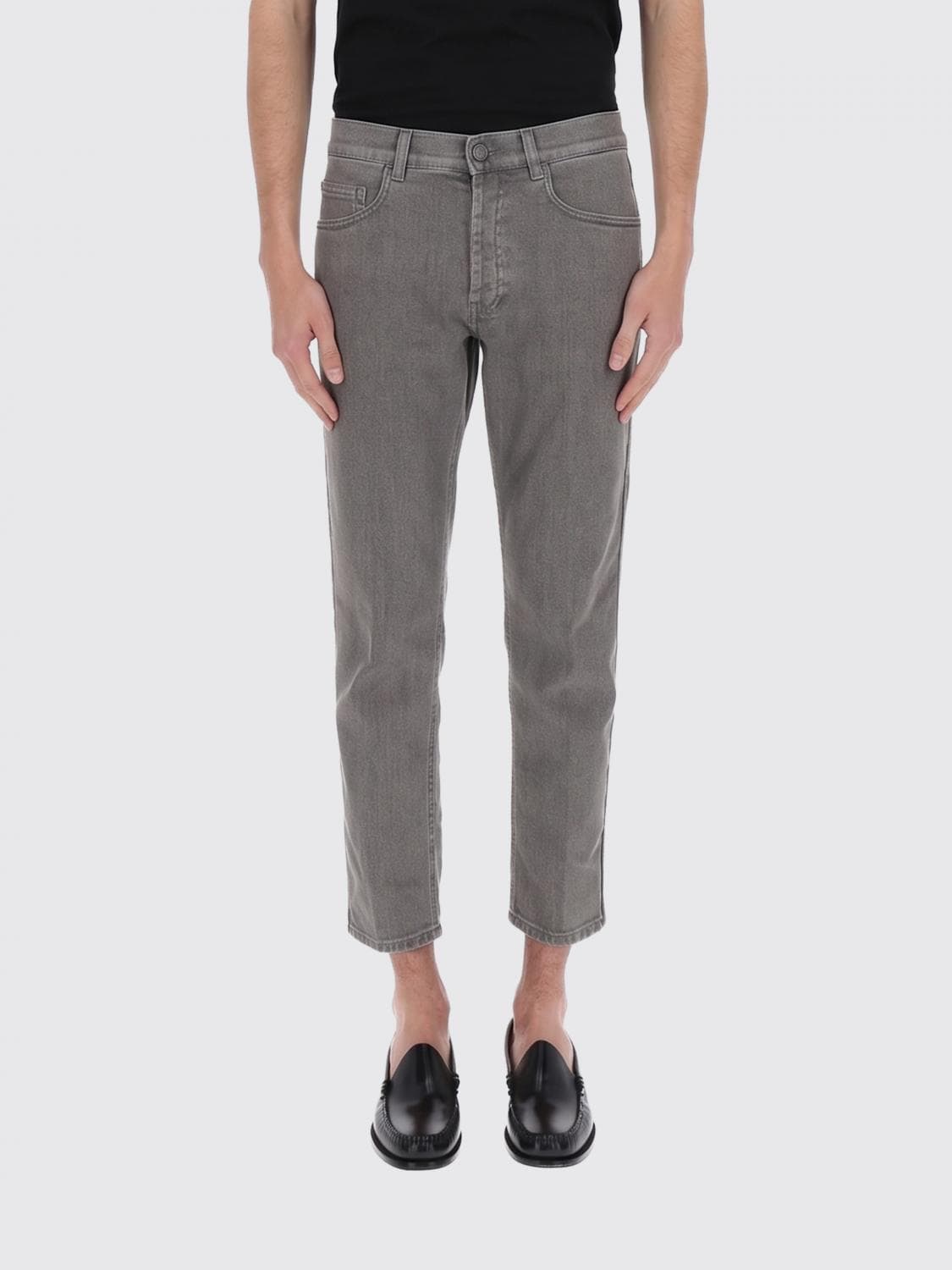 Lardini Cropped Fit Denim Jeans