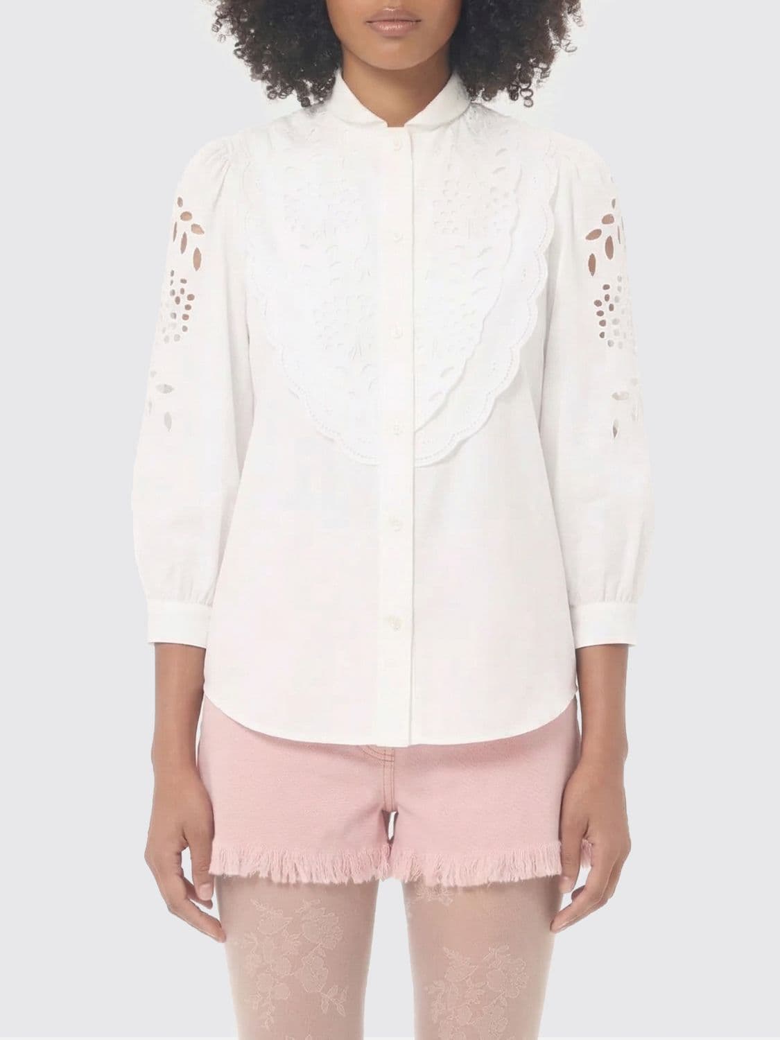 Valentino Cotton Shirt with Inserts