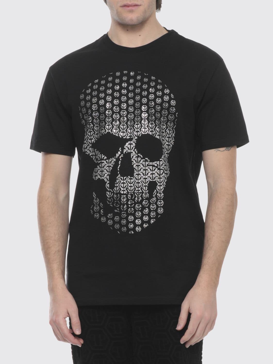 Philipp Plein Skull T-Shirt with Rhinestones