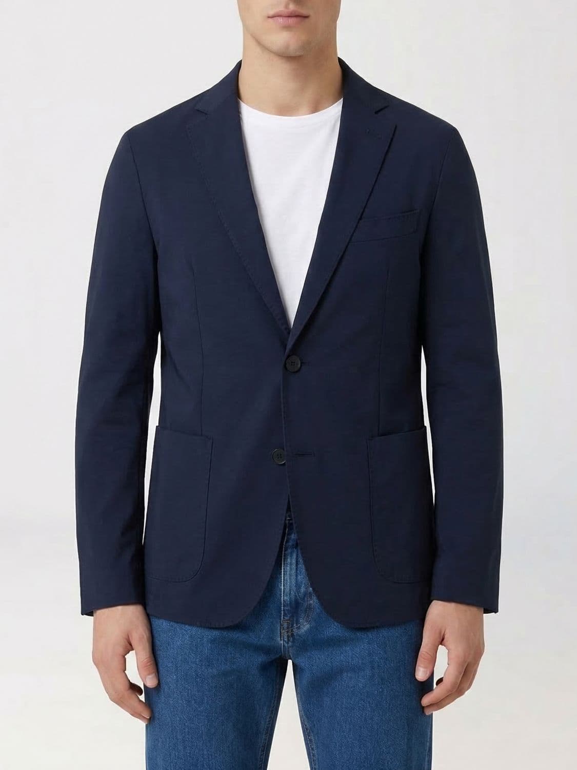Boss Single-Breasted Stretch Jersey Blazer