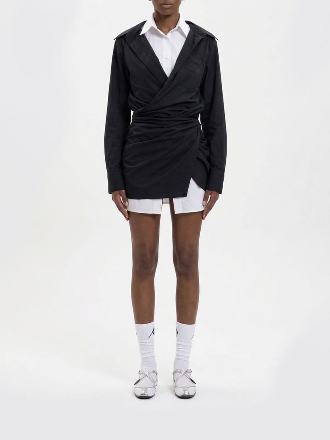 The Attico Stretch Cotton Chemisier Dress