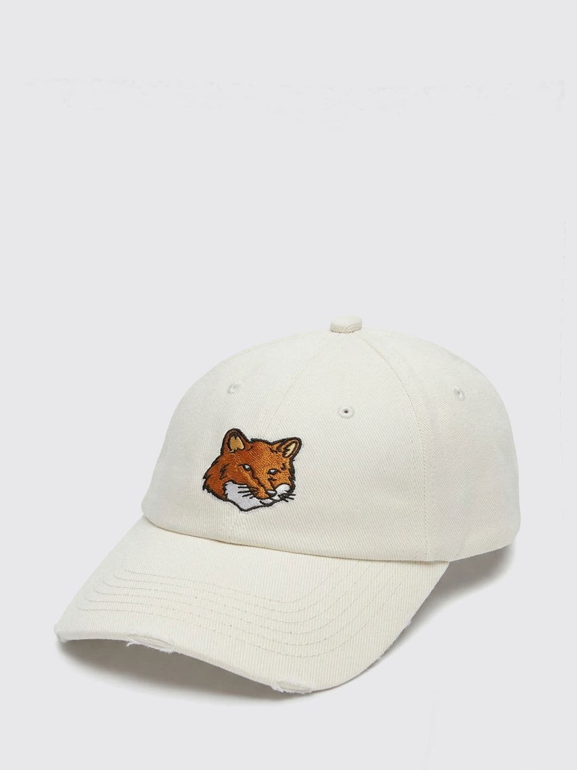 Maison Kitsuné Fox Head Twill Cotton Hat with Embroidered Logo