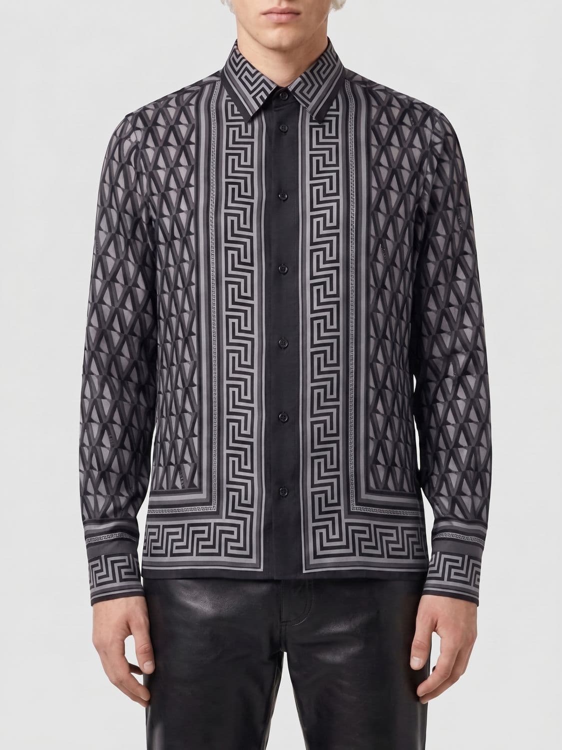 Versace Printed Silk Shirt · 50