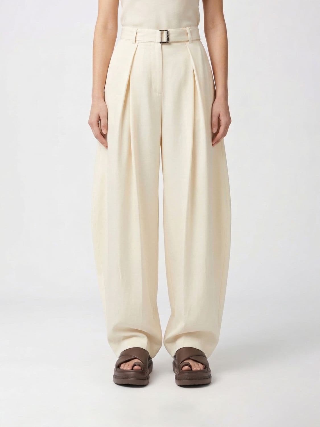 Sacai Wool Blend Wide-Leg Trousers