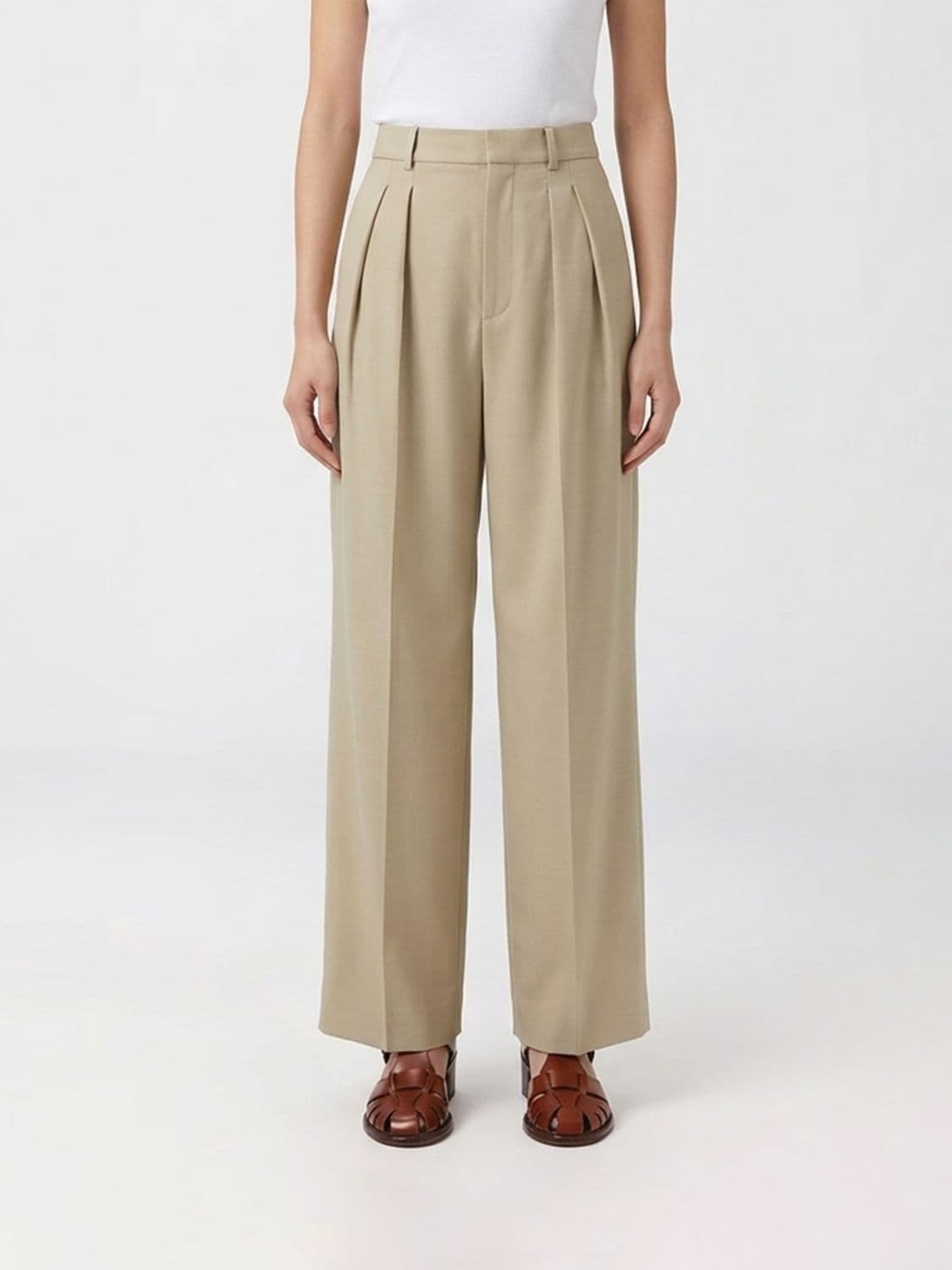 Saint Laurent Wool and Silk Tailored Trousers