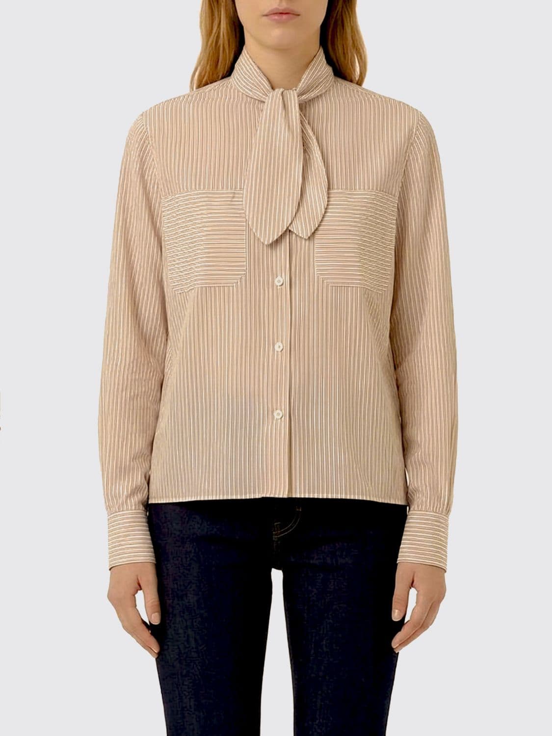 Pt Torino Striped Viscose Blend Shirt
