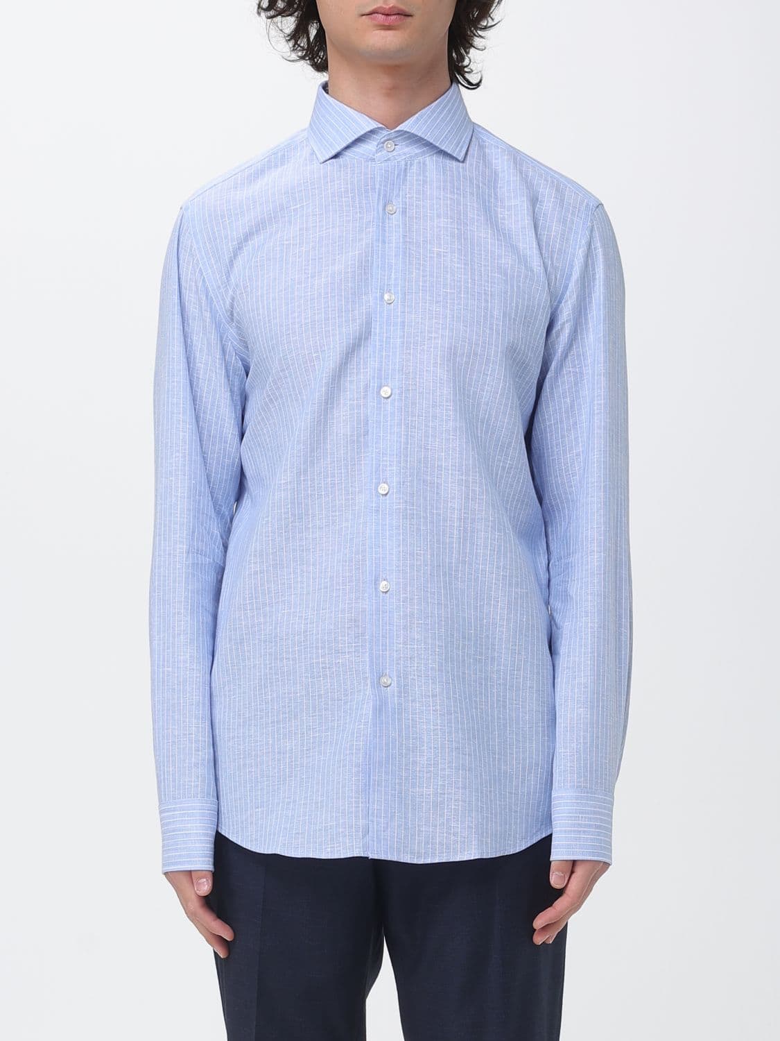 Boss Striped Linen Shirt