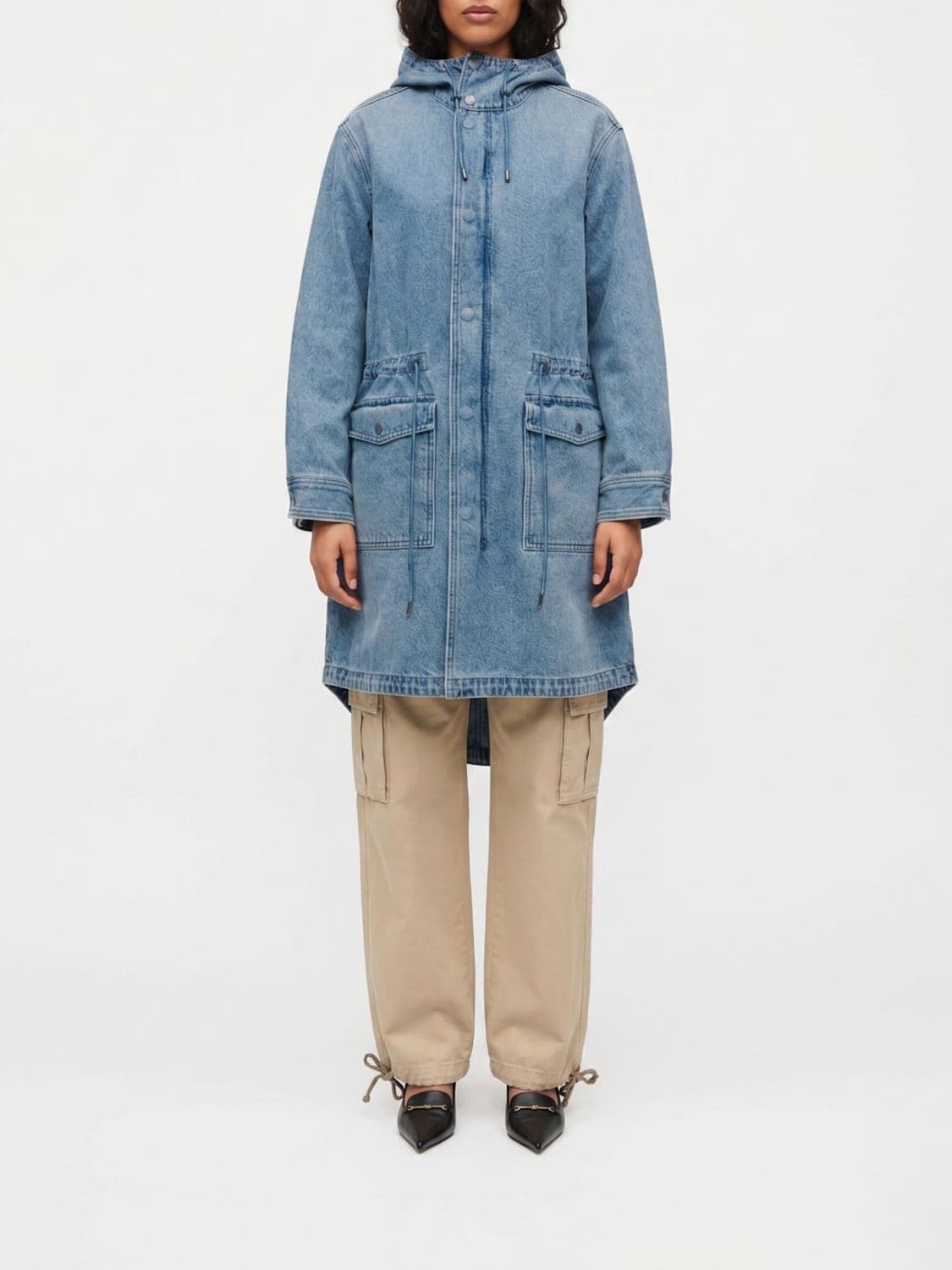 Michael Kors Denim Parka with Hood