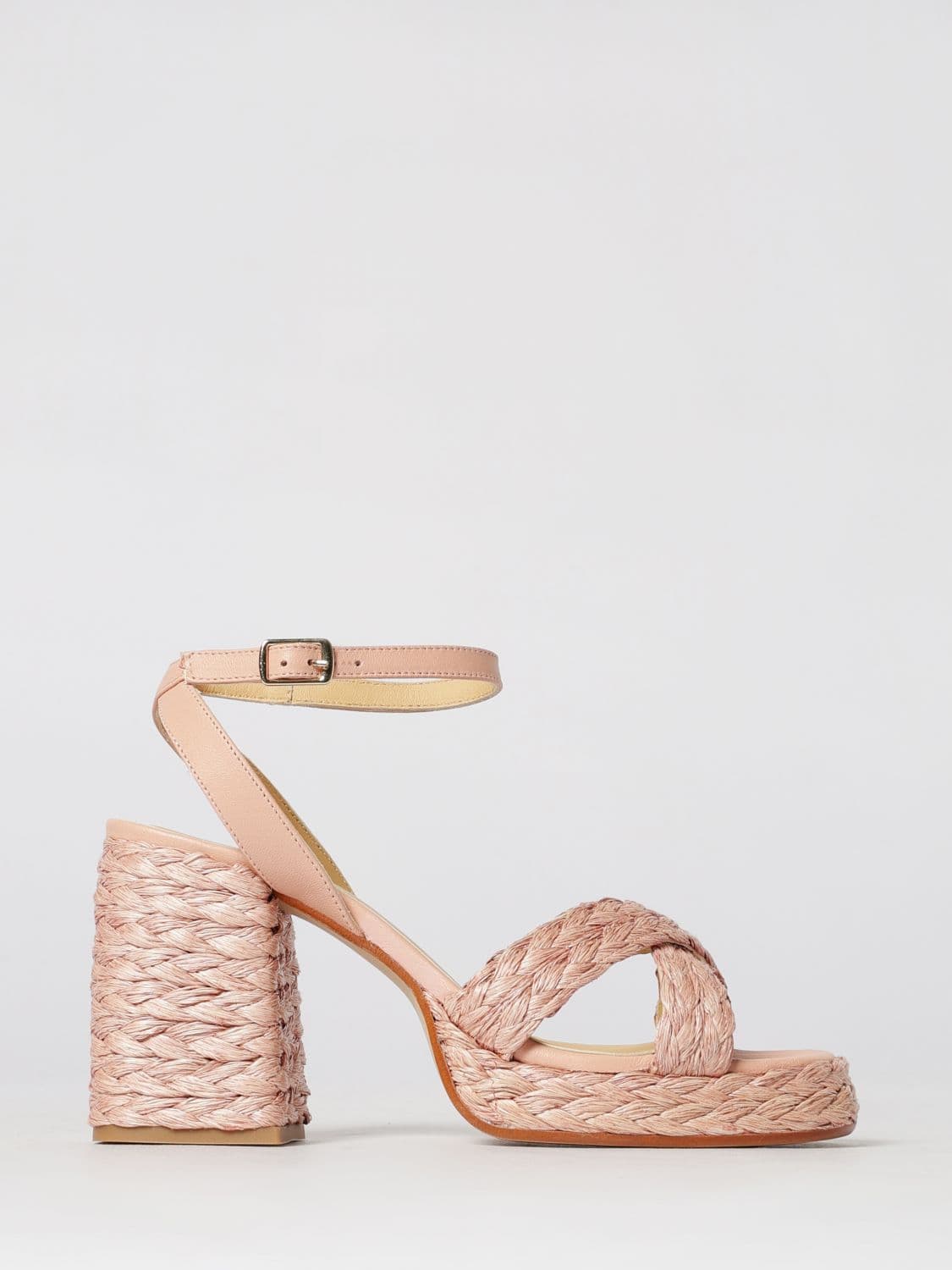 Castañer Valeriette Woven Raffia and Leather Sandal