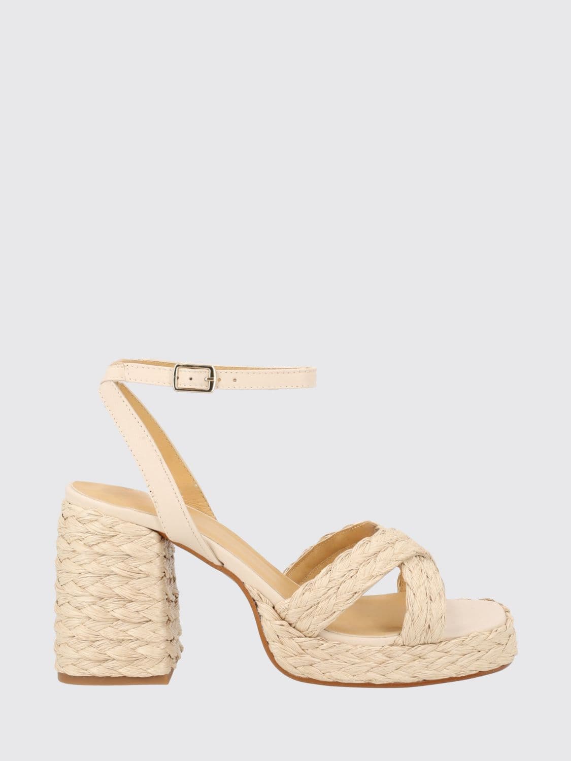 Castañer Valeriette Woven Raffia and Leather Sandal