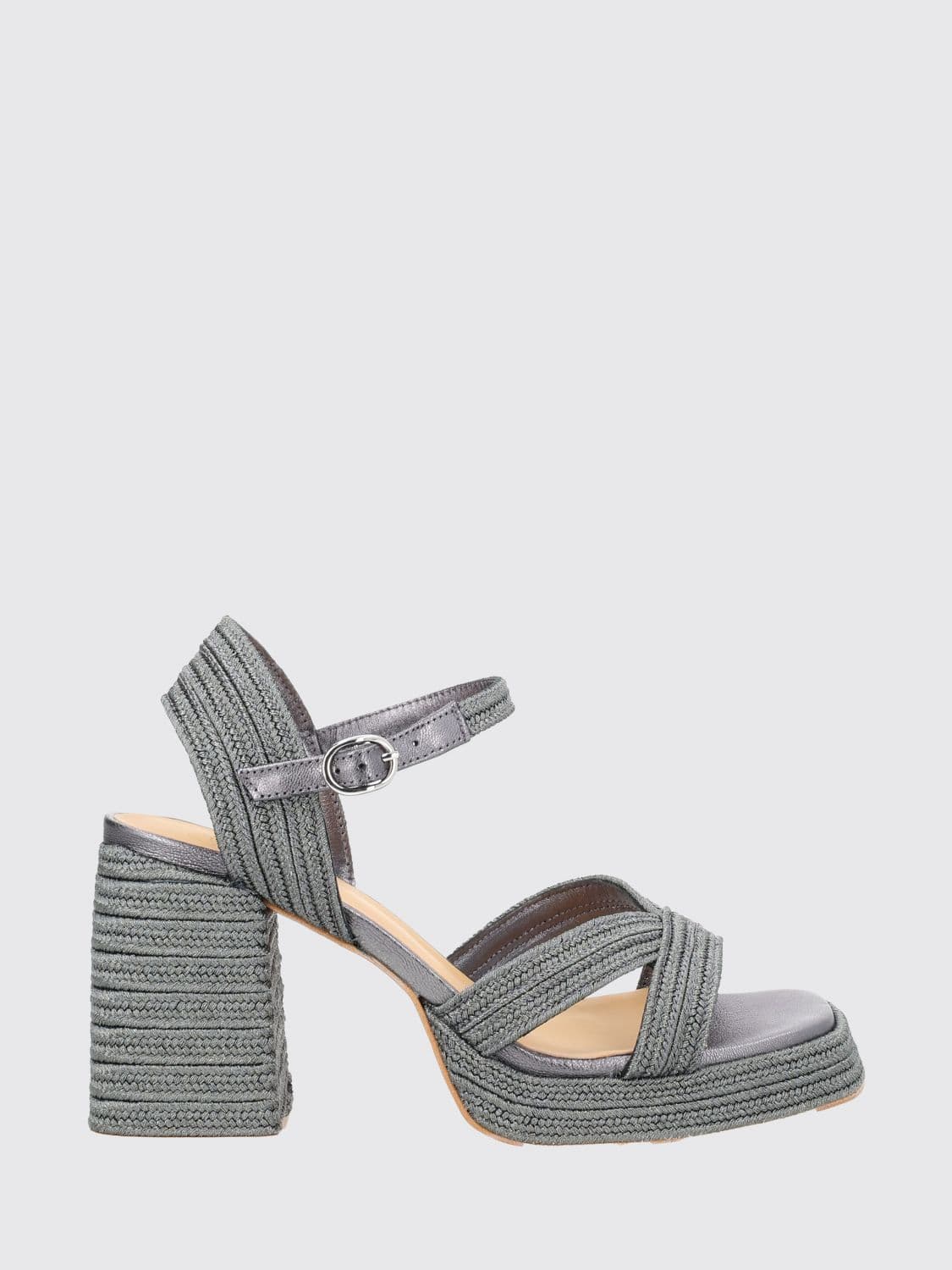 Castañer Valle Braided Raffia and Leather Sandal