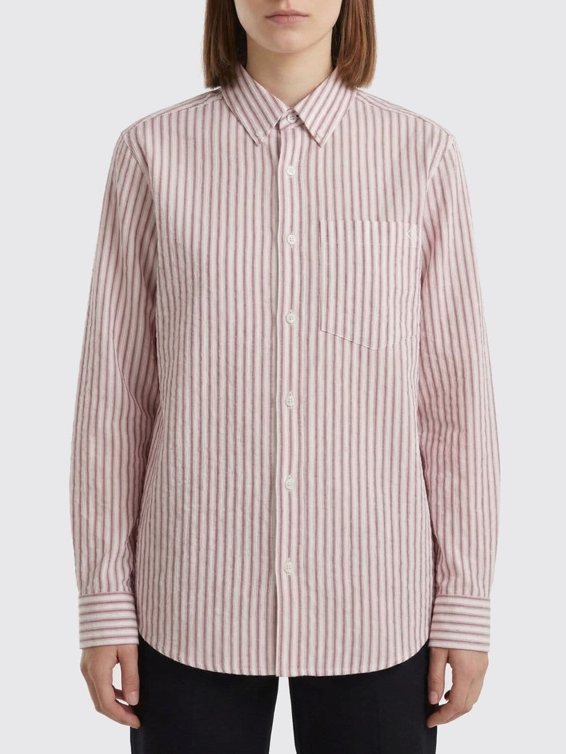 Calvin Klein Striped Stretch Cotton Shirt