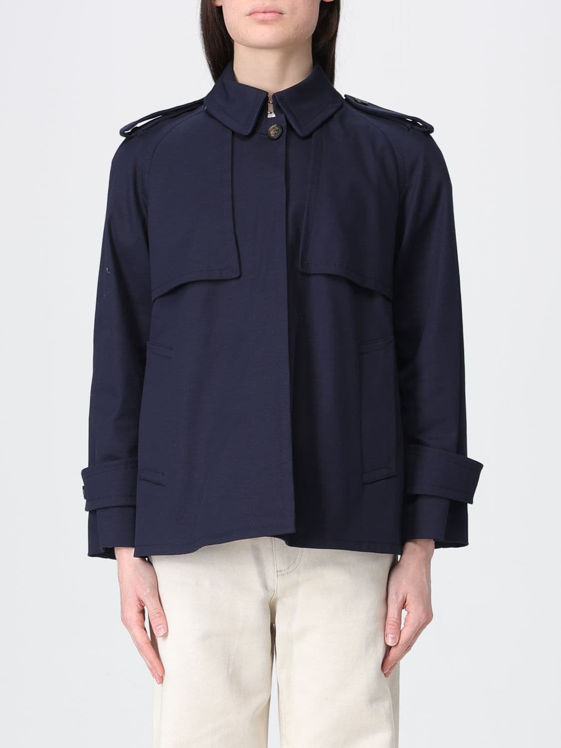 Fay Short Cotton Trench Coat