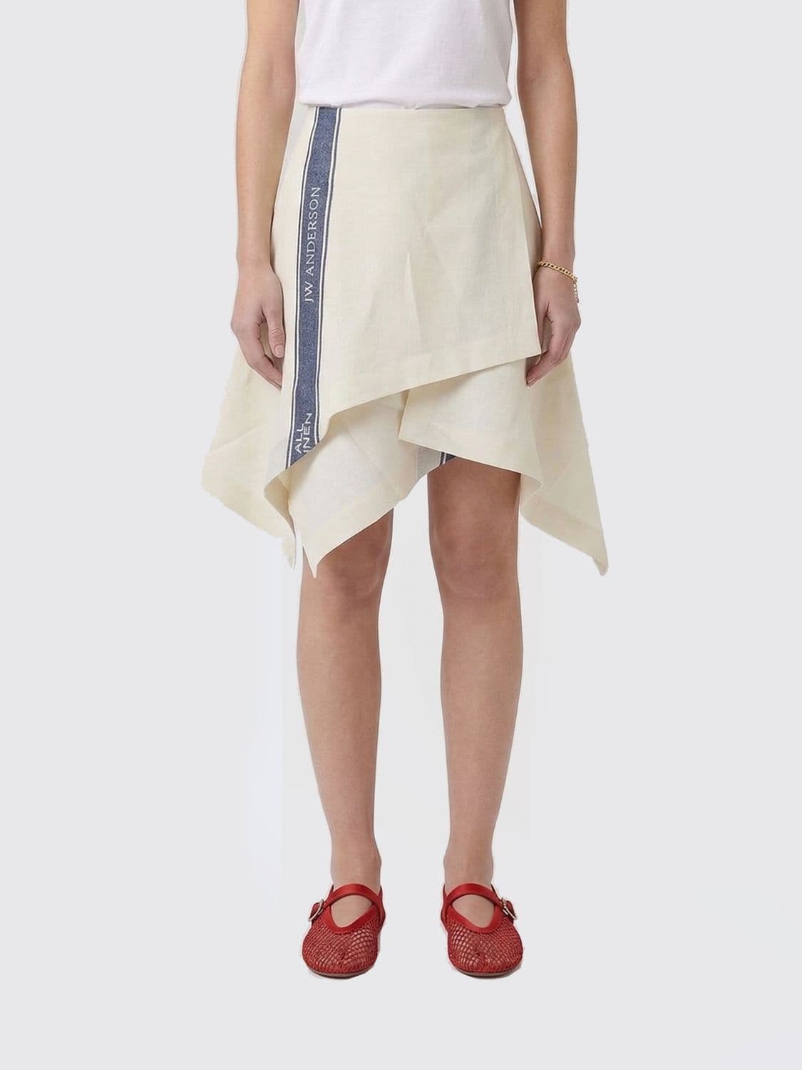 Jw Anderson Asymmetric Linen Skirt