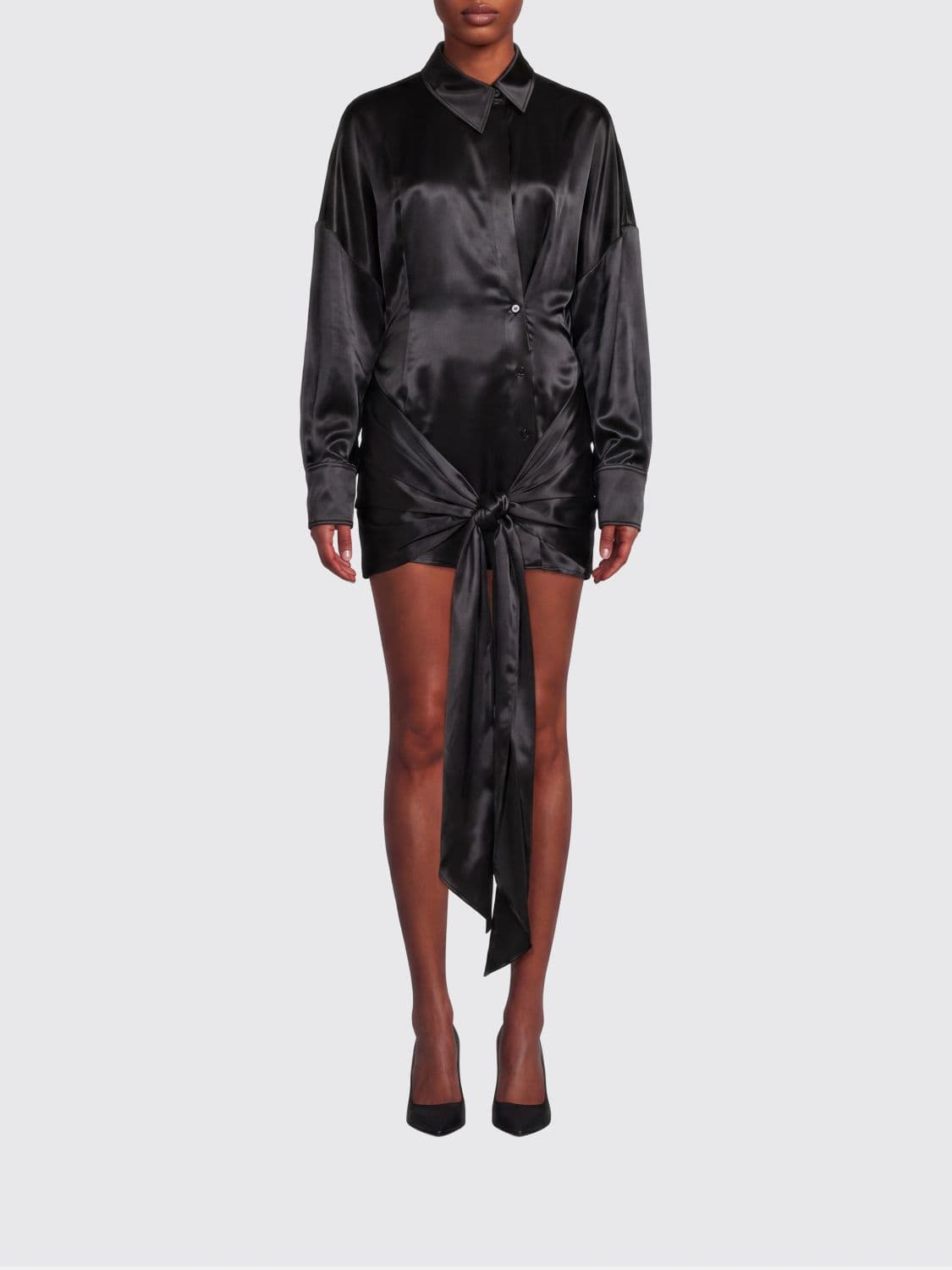 The Attico Satin Shirtdress