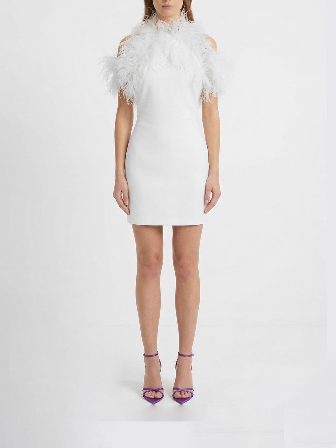 The Attico Mini Dress with Feathers · 38